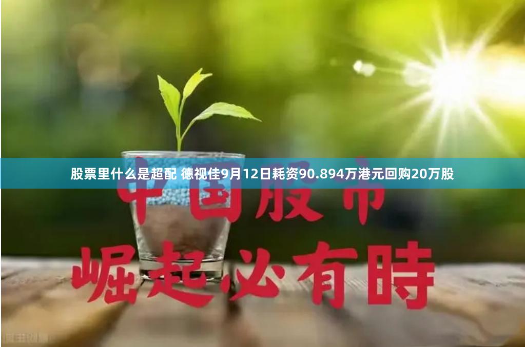 股票里什么是超配 德视佳9月12日耗资90.894万港元回购20万股