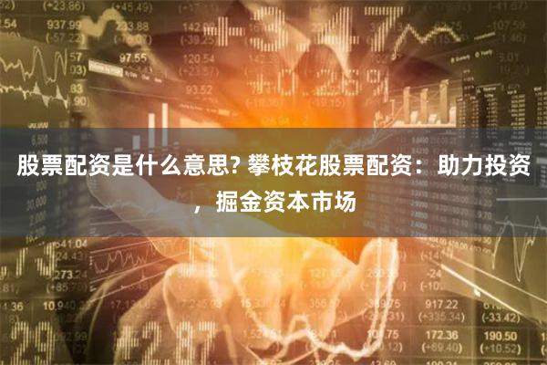 股票配资是什么意思? 攀枝花股票配资：助力投资，掘金资本市场